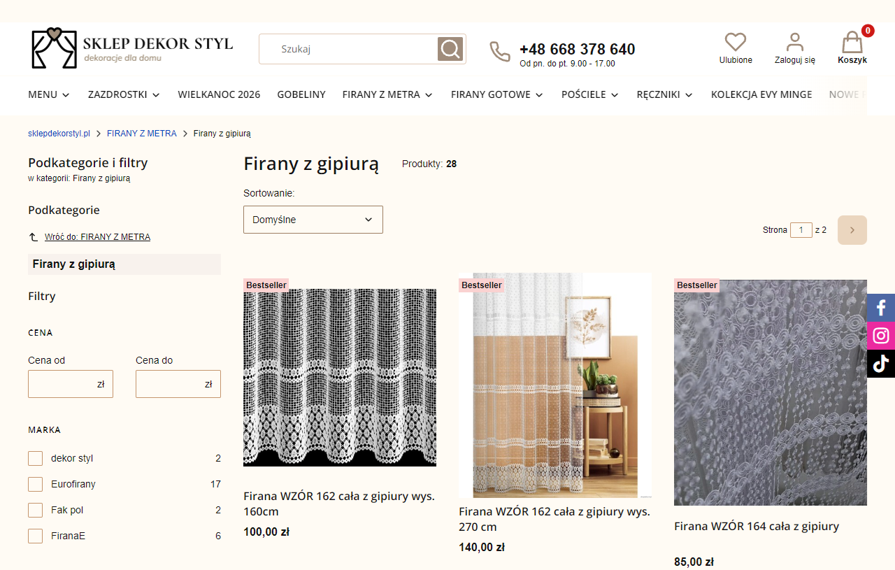 Ile pasów gipiury wybrać? Sprawdź, jak zmienia się wygląd firany