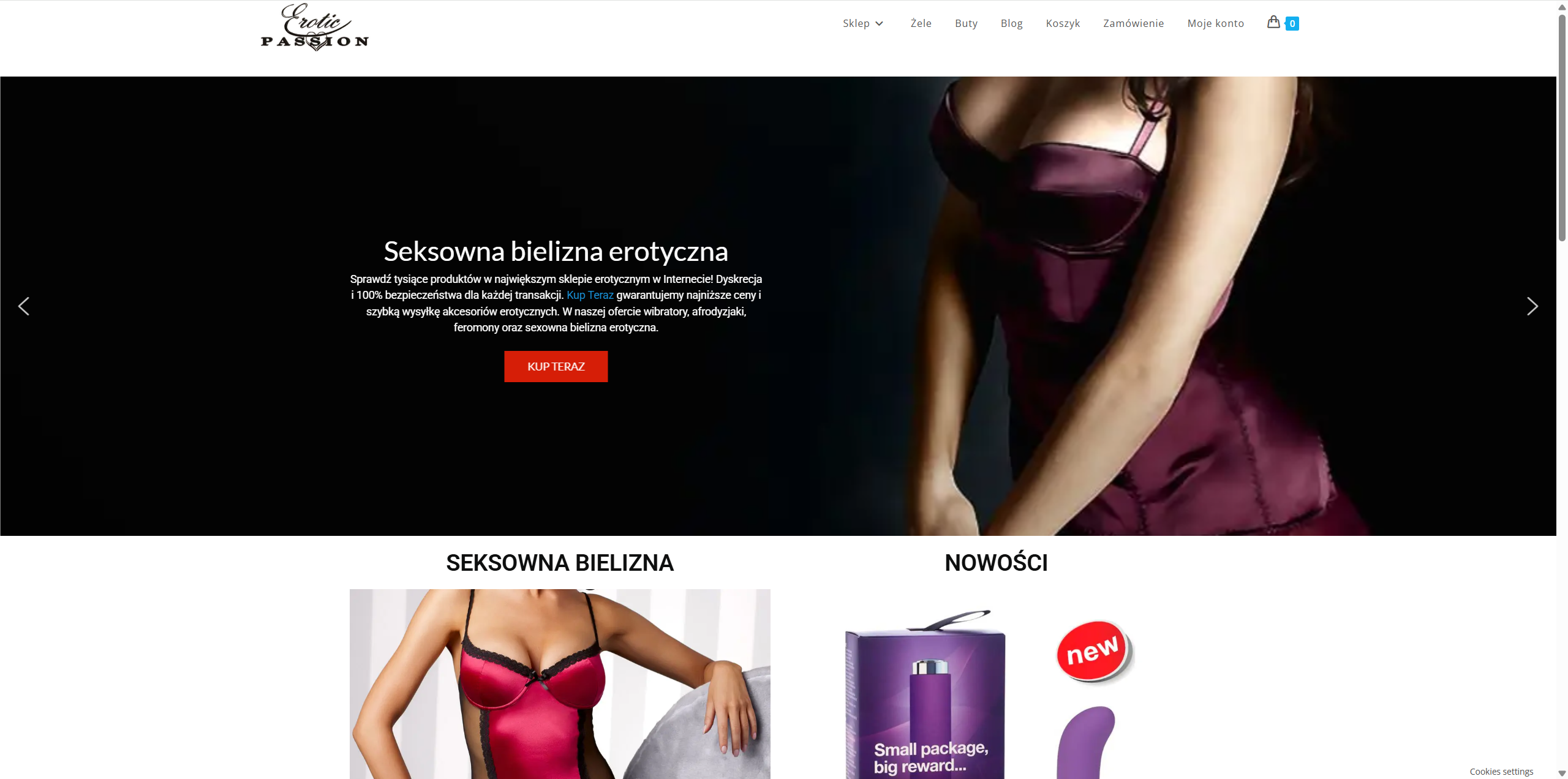 Sklep erotyczny online - przegląd przykładowych kategorii