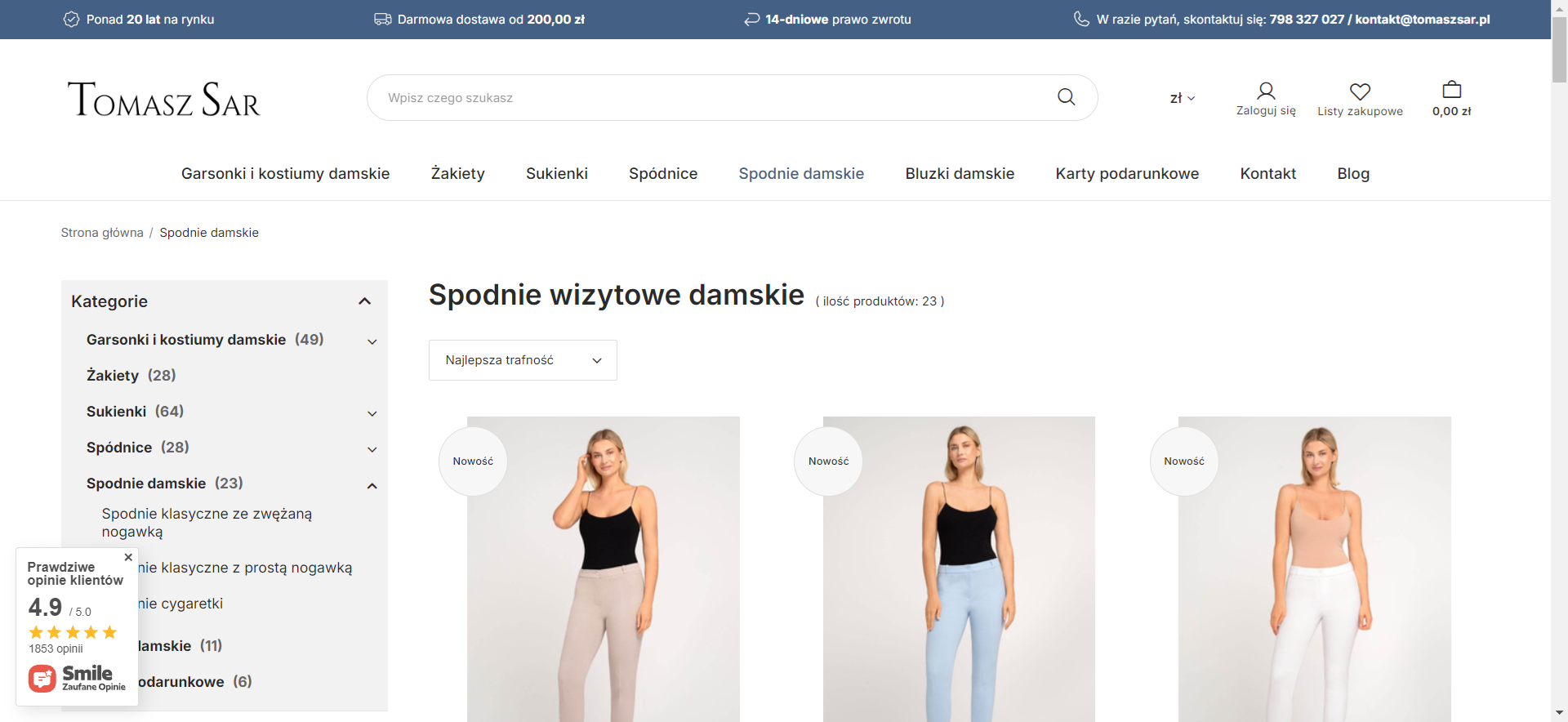 Stylizacje biznesowe z wykorzystaniem spodni wizytowych
